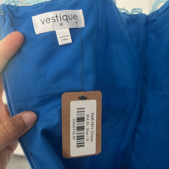 Blue floral mini dress! - Picture 3 of 3